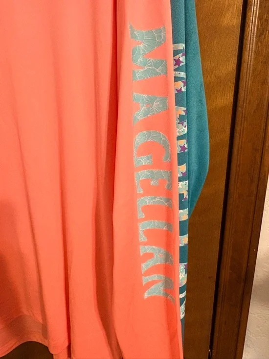 Magellan Outdoors Boyfriend Fit Moisture-Wicking Tee - Womens -Coral Pink - Picture 2 of 6